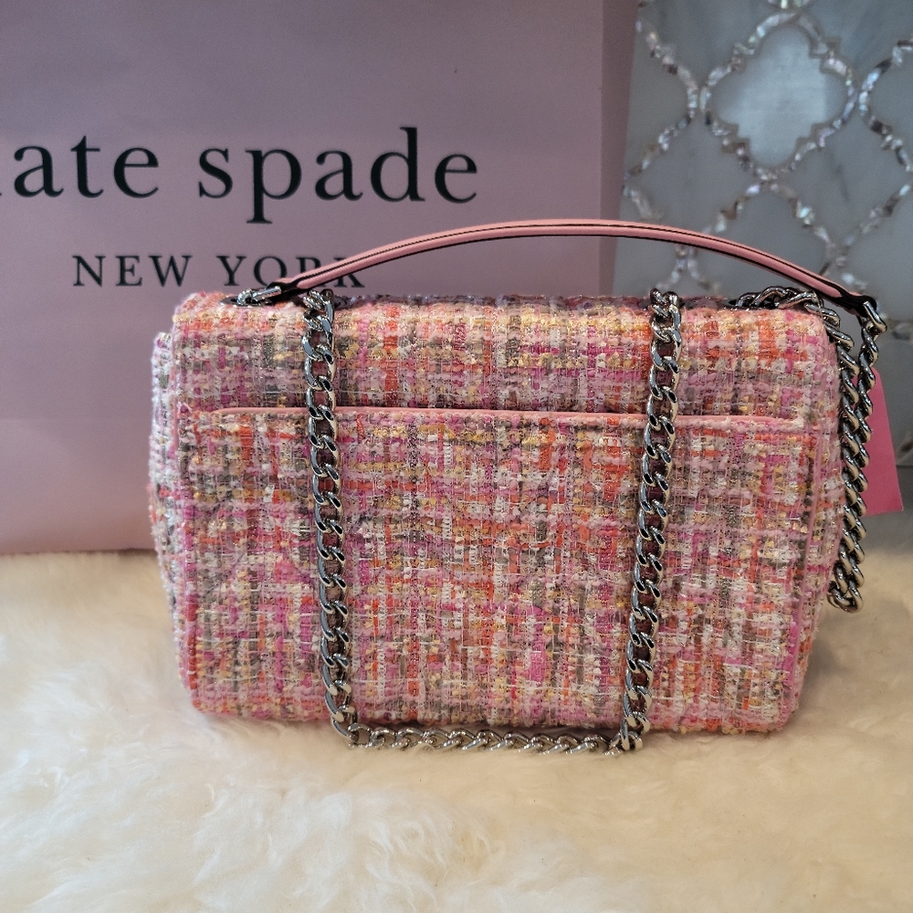 💥SOLD💥NWT Kate Spade pink tweed multi - Picture 3 of 14